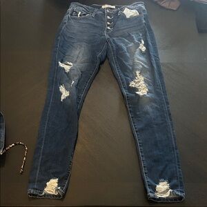 KanCan size 27 Distressed Blue Jeans